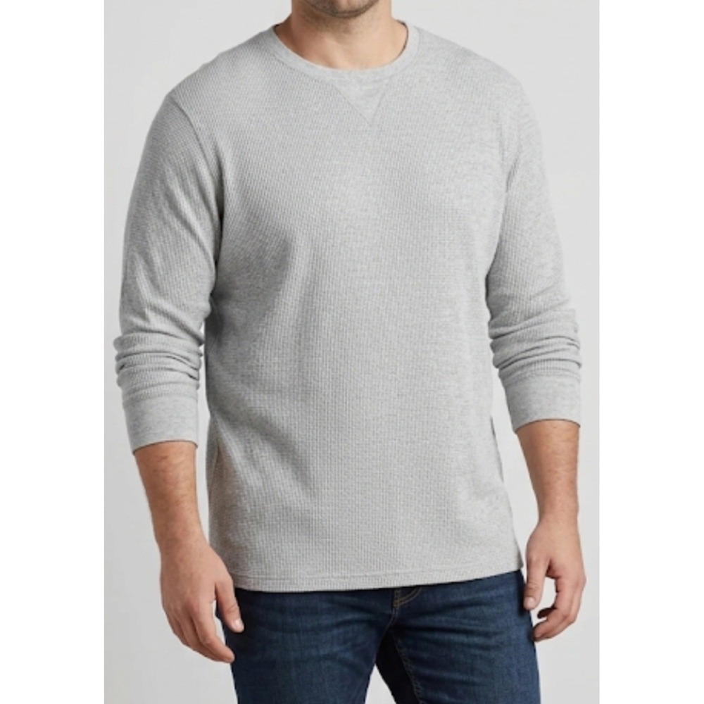 Men's Sonoma Goods For LifeThe Essential Waffle Thermal Tee Color Gray‎ Size 2XB